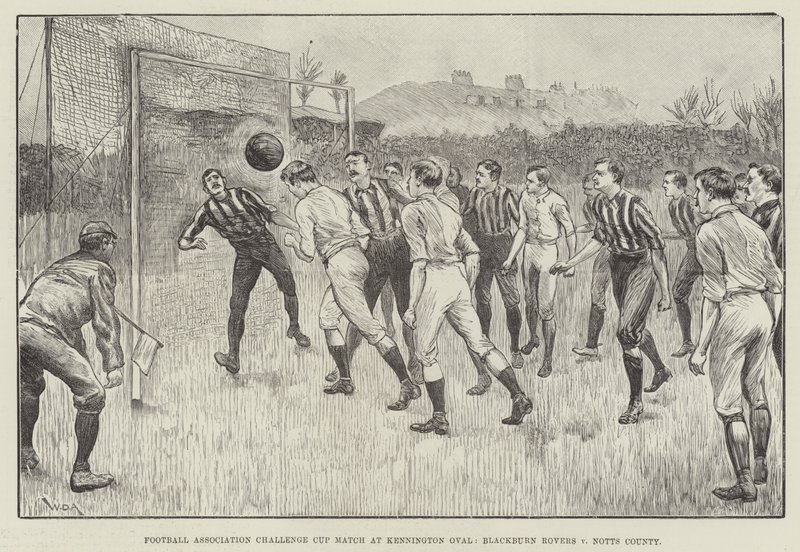 Football Association Challenge Cup mérkőzés a Kennington Ovalban, Blackburn Rovers v Notts County alkotó: William Douglas Almond