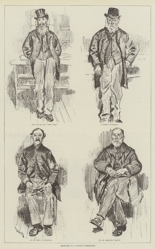 Vázlatok egy londoni munkaházban alkotó: William Douglas Almond
