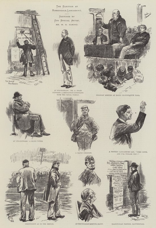 Választások Rossendale-ben, Lancashire-ben alkotó: William Douglas Almond