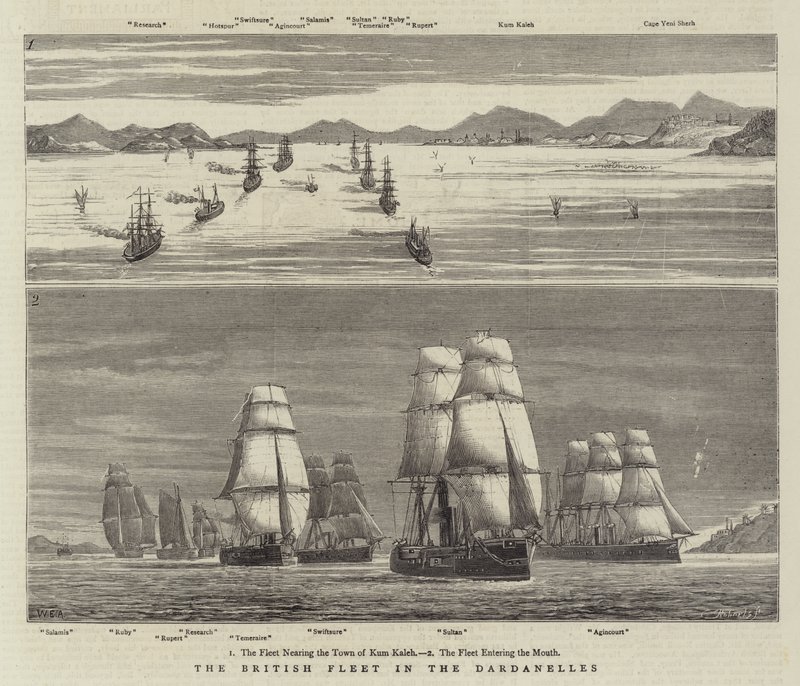 A brit flotta a Dardanellákon alkotó: William Edward Atkins