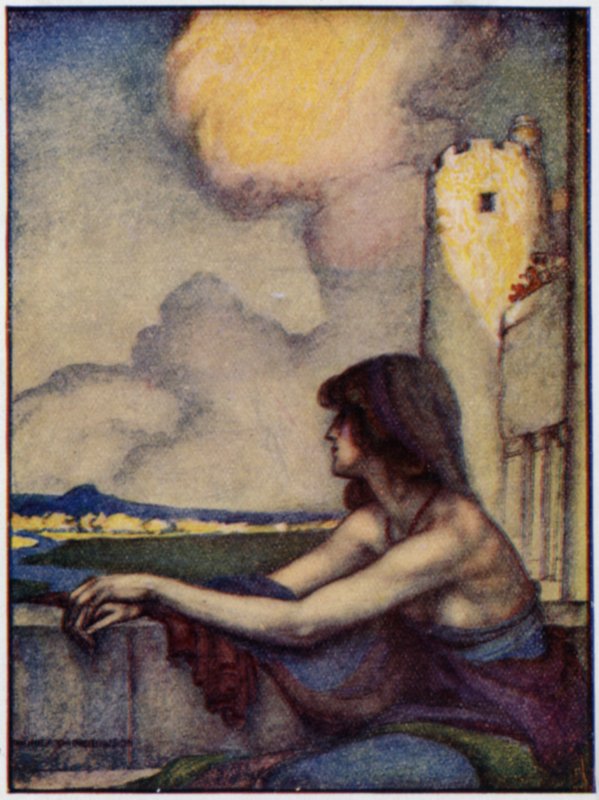 Helen alvó szívébe emlékezés támadt alkotó: William Heath Robinson