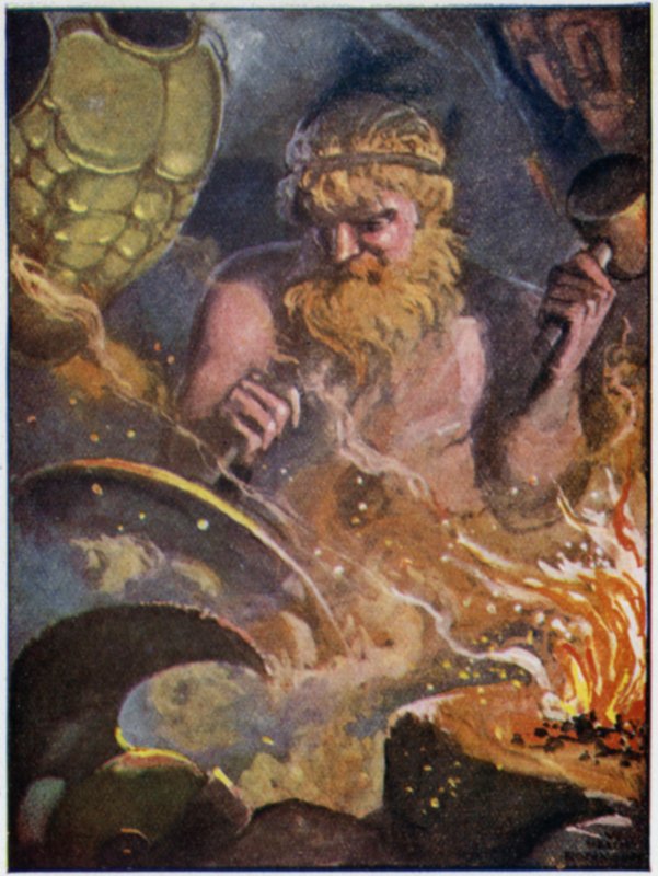 Akhilleusz karjainak elkészítése alkotó: William Heath Robinson