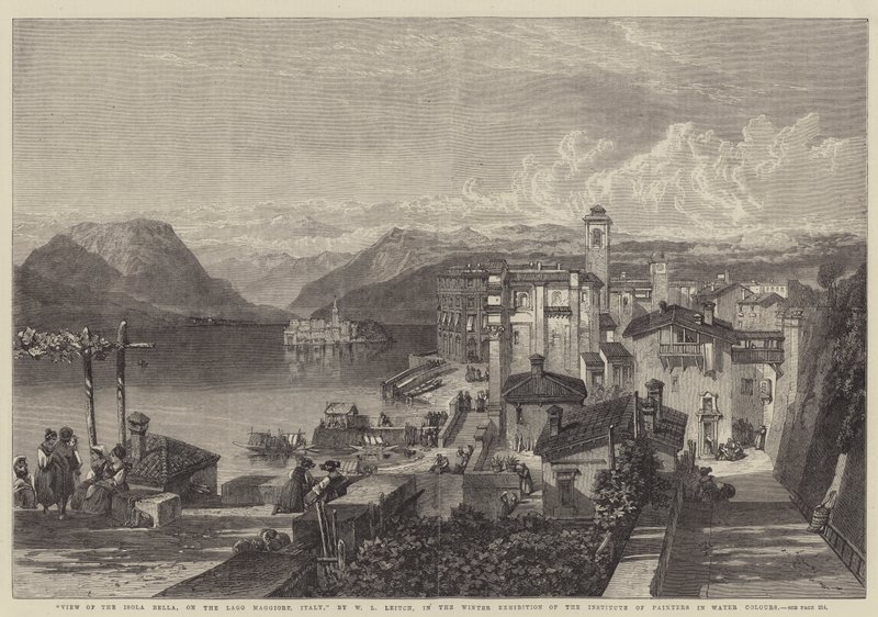 Kilátás az Isola Bella-ra, a Lago Maggiore, Olaszország alkotó: William Leighton Leitch