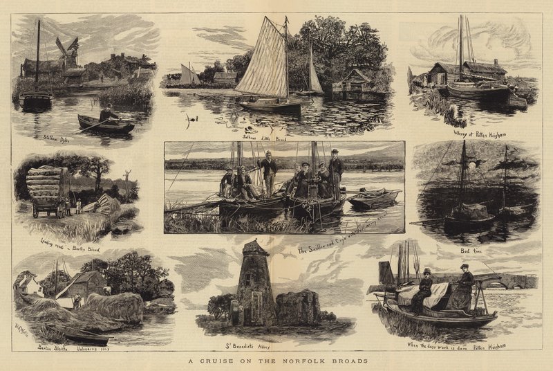 Hajóút a Norfolk Broads-on alkotó: William Lionel Wyllie
