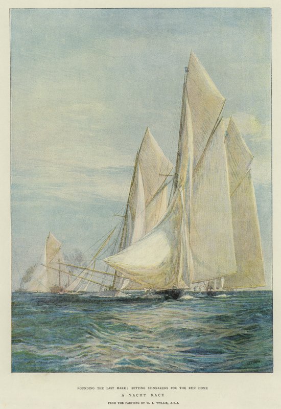 Yacht Race (chromolitho) alkotó: William Lionel Wyllie