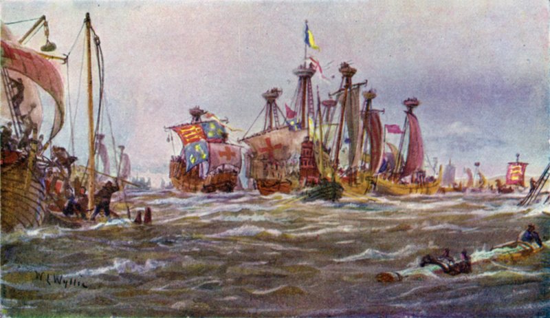 Sluys-i csata, 1340 alkotó: William Lionel Wyllie