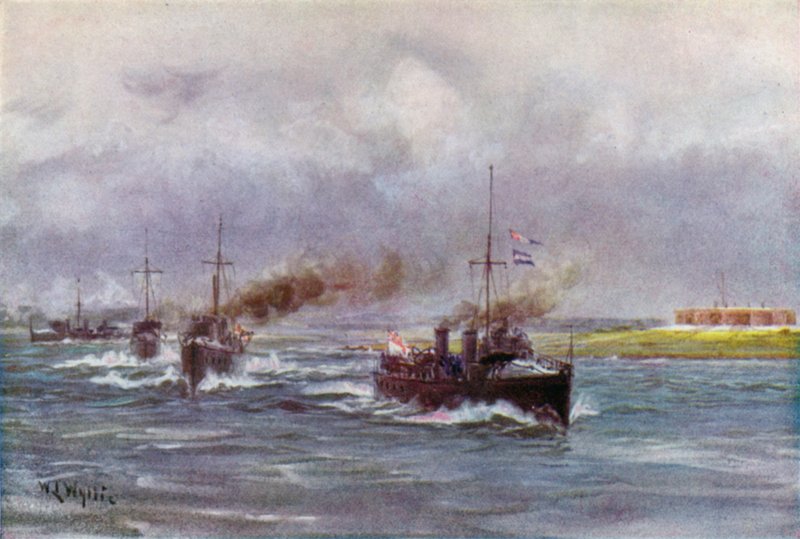 Korai "30 csomós" rombolók alkotó: William Lionel Wyllie