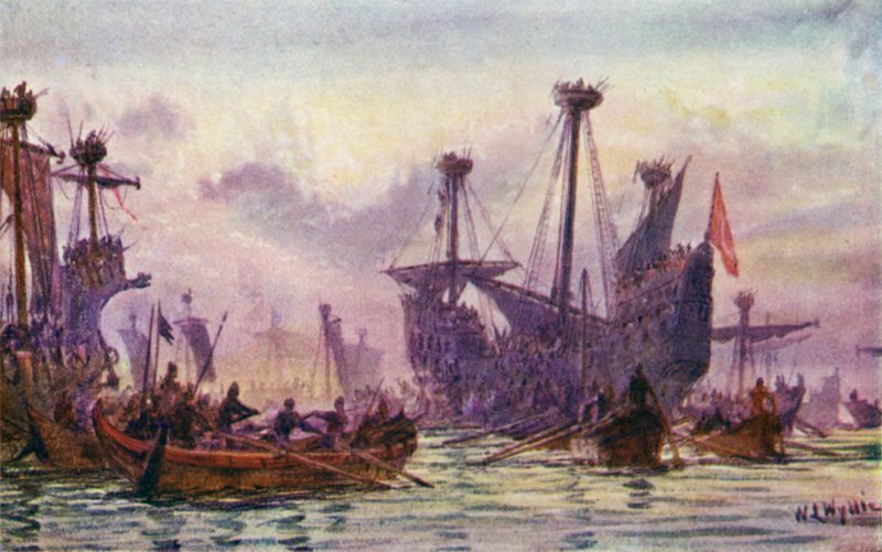 Richard 1. akcióban a Saracen Hajóval alkotó: William Lionel Wyllie