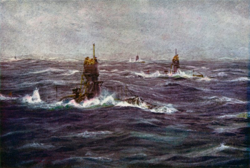 Tengeralattjárók a csatornában alkotó: William Lionel Wyllie