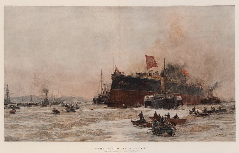 Egy titán születése (chromolitho) alkotó: William Lionel Wyllie