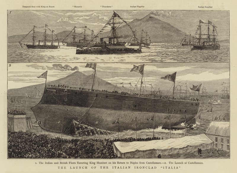 Az olasz Ironclad Italia piacra dobása alkotó: William Lionel Wyllie