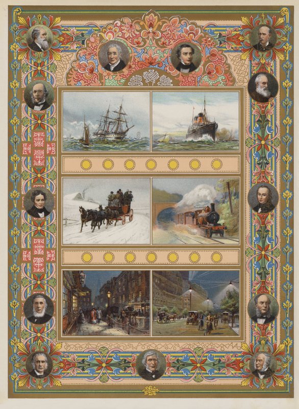 A gőz és az elektromosság diadala (chromolitho) alkotó: William Lionel Wyllie