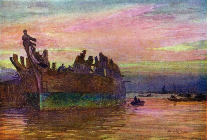 Egy régi hadihajó vége alkotó: William Lionel Wyllie