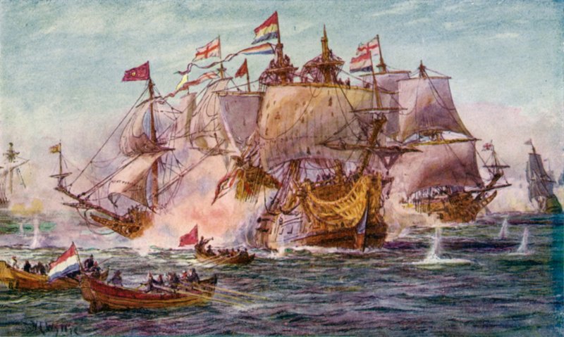 Blake és Tromp, a holland háborúk időszaka alkotó: William Lionel Wyllie
