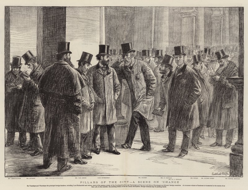 A város pillérei, egy jelenet a cseréről alkotó: William Lockhart Bogle