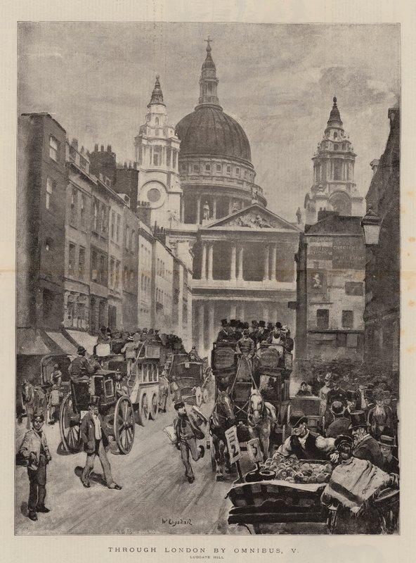 Londonon keresztül Omnibusszal, V alkotó: William Logsdail