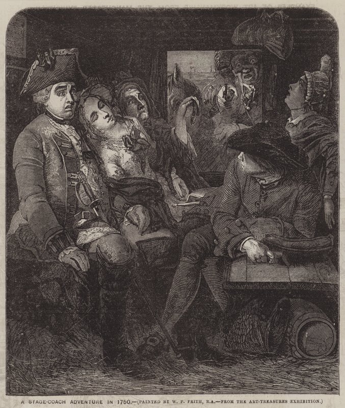 Színpadi edző kaland 1750-ben alkotó: William Powell Frith