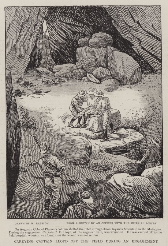 Lloyd kapitány elszállítása a pályáról eljegyzés közben alkotó: William Ralston