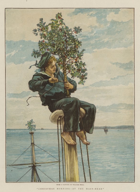 Karácsony reggel, árbocfejnél (chromolitho) alkotó: William Small