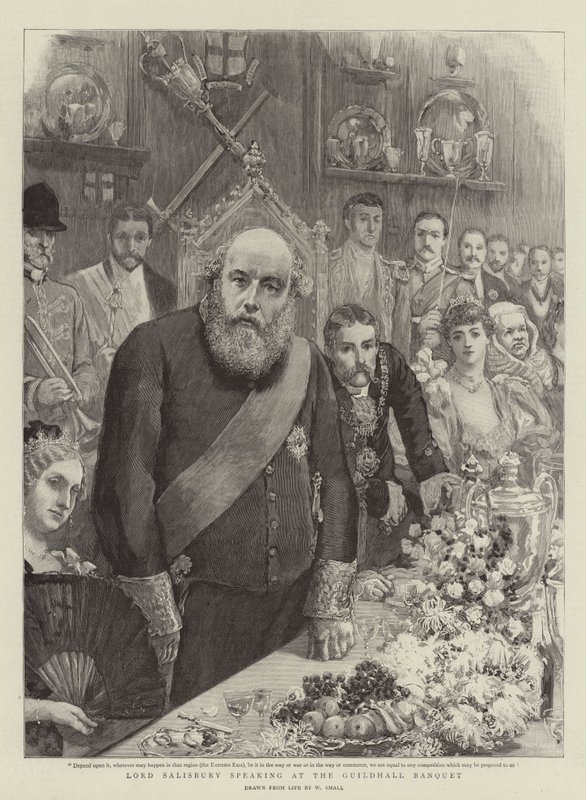 Lord Salisbury beszél a Guildhall banketten alkotó: William Small