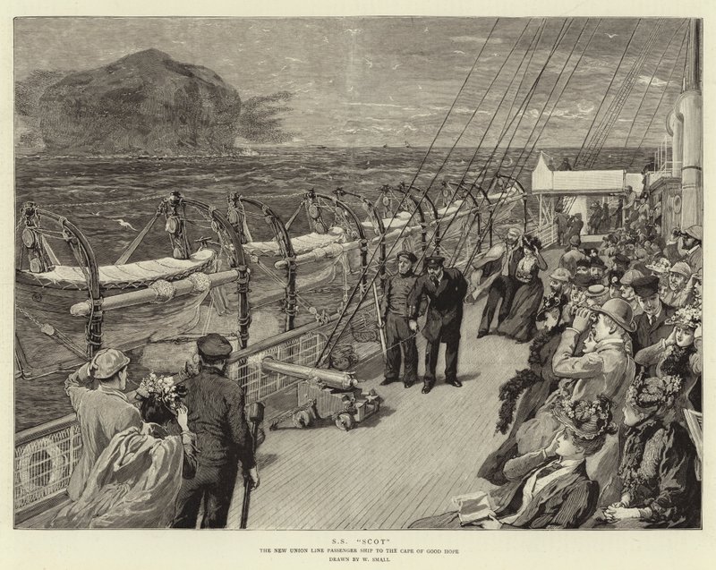 SS Scot, a New Union Line személyszállító hajója a Jóreménység fokára alkotó: William Small