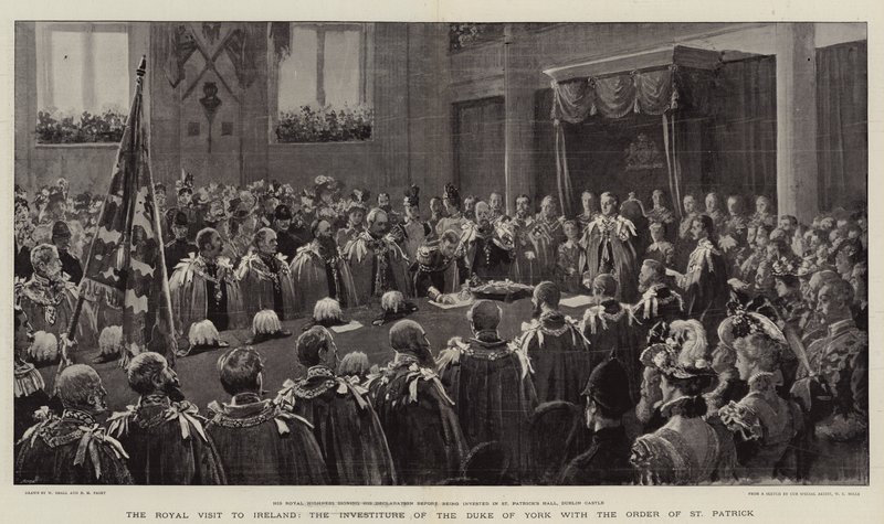 Királyi látogatás Írországban, York hercegének beavatása a Szent Patrik renddel alkotó: William Small