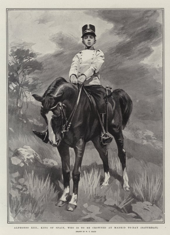 XIII. Alfonz, Spanyolország királya, akit ma (szombaton) Madridban koronáznak meg alkotó: William T. Maud