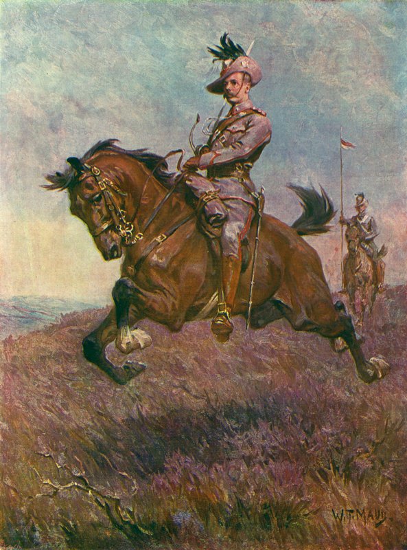 A New South Wales Lancers tisztje és katona, búr háború, Dél-Afrika alkotó: William T. Maud