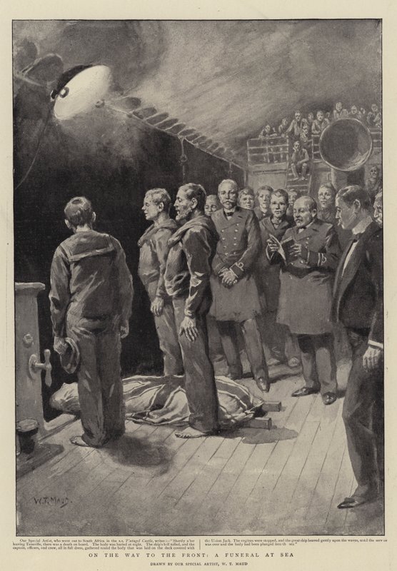 Útban a frontra, temetés a tengeren alkotó: William T. Maud