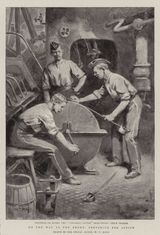 Útban a front felé, felkészülés az akcióra alkotó: William T. Maud
