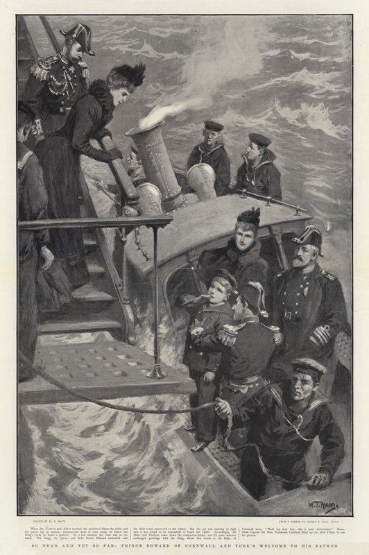 Oly közel és mégis oly távol, Edward cornwalli és yorki herceg üdvözlése apjának. alkotó: William T. Maud