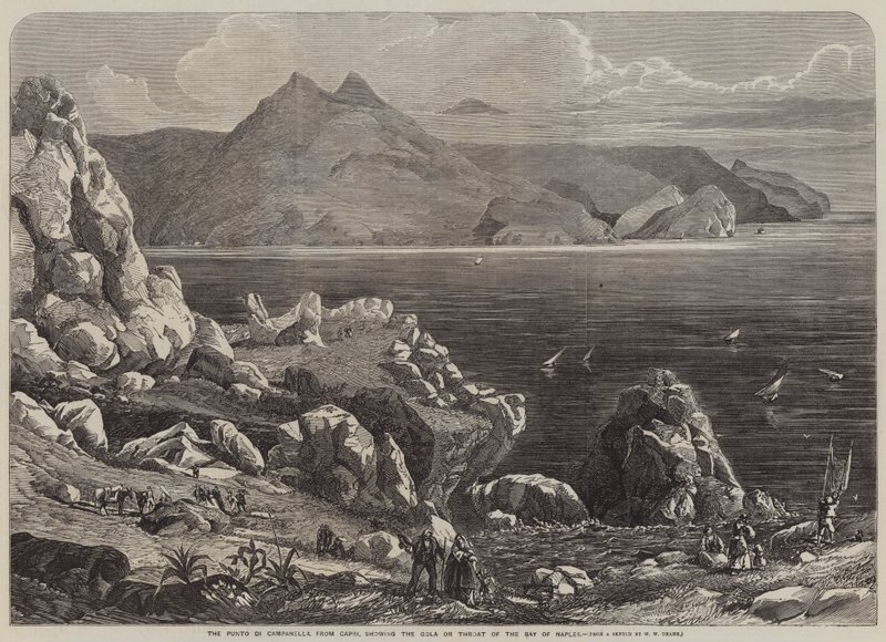 A Punto di Campanella, Capriról, a Nápolyi-öböl Goláját vagy torkát mutatja alkotó: William Wood Deane