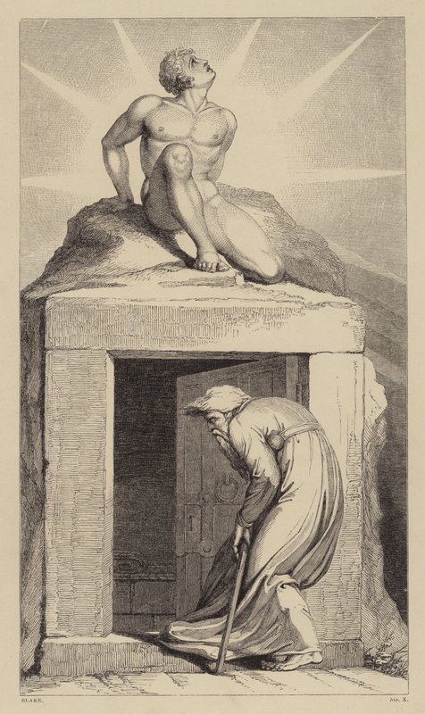 Deaths Door, illusztráció Robert Blairs The Grave című verséhez alkotó: William after Blake
