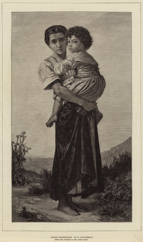 Fiatal csehek alkotó: William Adolphe Bouguereau