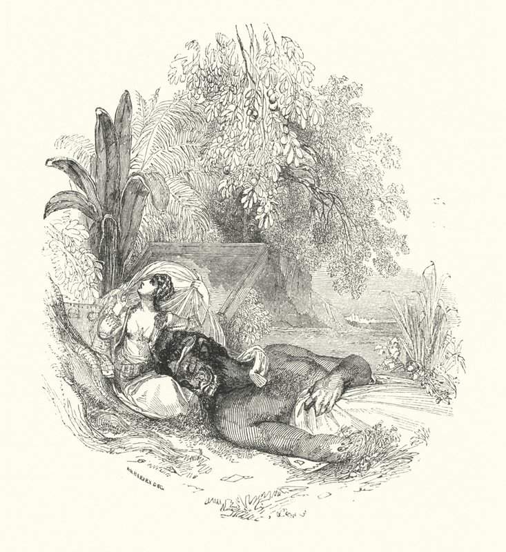 "Efreet és Lady (metszet) alkotó: William (after) Harvey