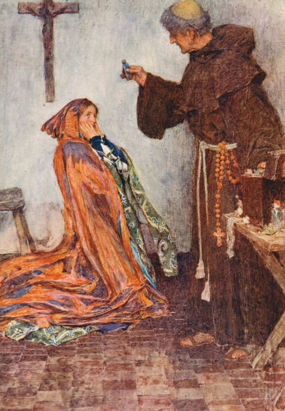Shakespeare Rómeó és Júlia: felvonás, I. jelenet (színes litográfia) alkotó: William (after) Hatherell
