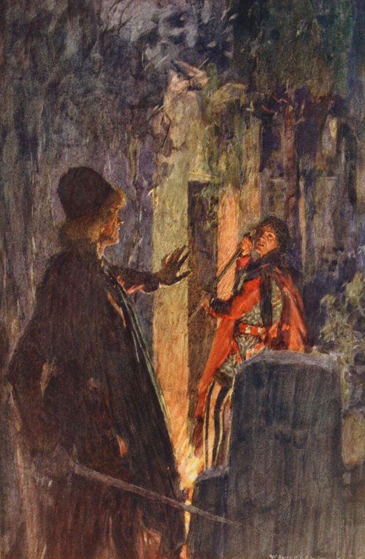Shakespeare Rómeó és Júlia: felvonás III. jelenet (színes litográfia) alkotó: William (after) Hatherell