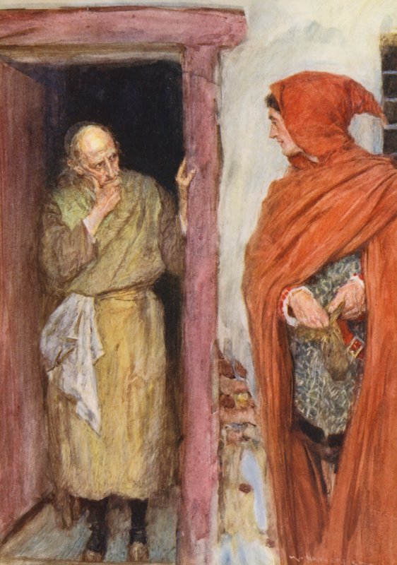 Shakespeare Rómeó és Júlia: felvonás, I. jelenet (színes litográfia) alkotó: William (after) Hatherell