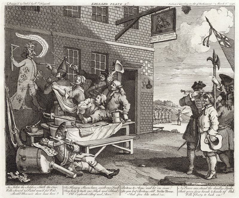 Az invázió – Anglia – 2. tábla alkotó: William (after) Hogarth
