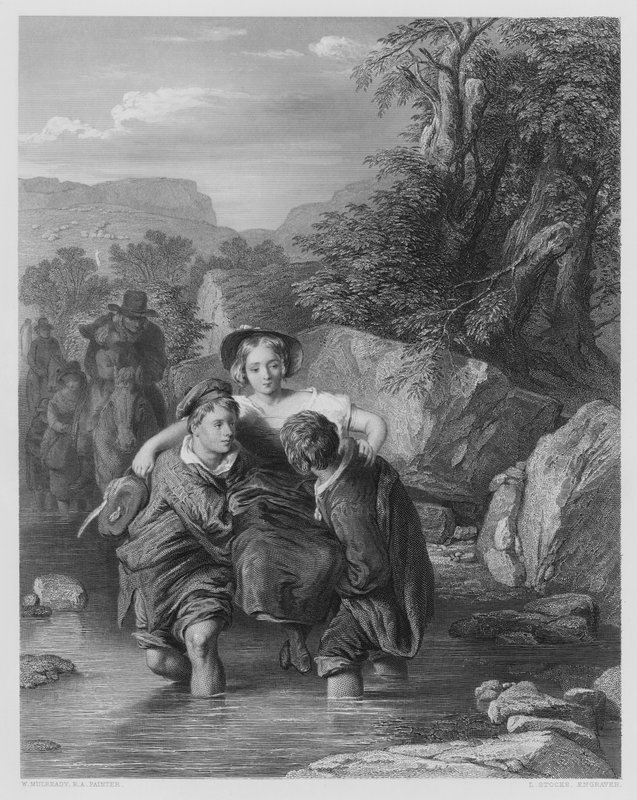 Átkelés a Fordon, a képről a Vernon Galériában (metszet) alkotó: William (after) Mulready
