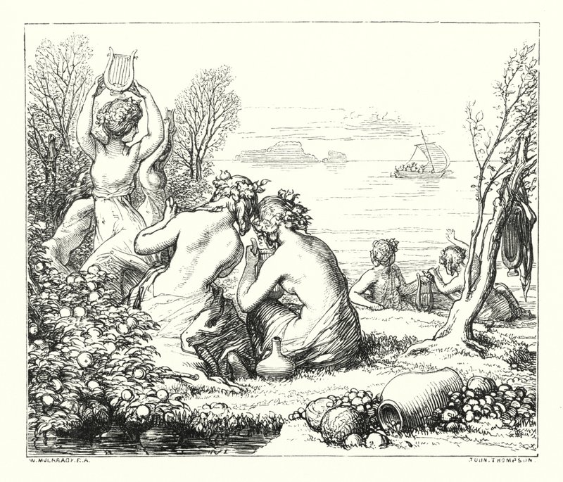 A tengeri tündérek (metszet) alkotó: William (after) Mulready