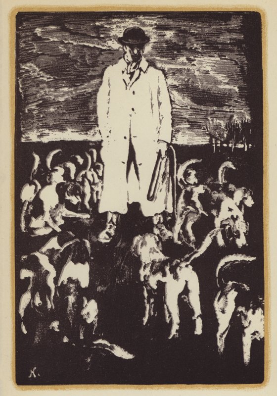 Illusztráció egy rókavadász ember emlékirataihoz, Siegfried Sassoon (fametszet) alkotó: William (after) Nicholson