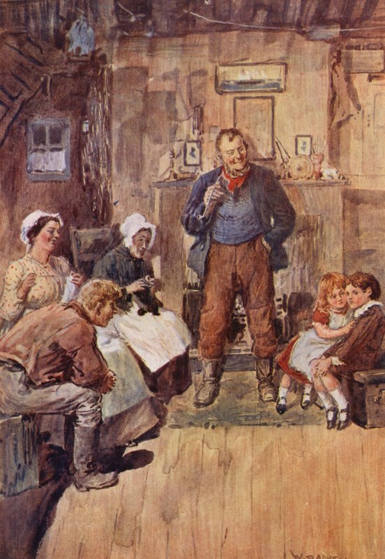 David Copperfield gyermekkora (színes litográfia) alkotó: William (after) Rainey