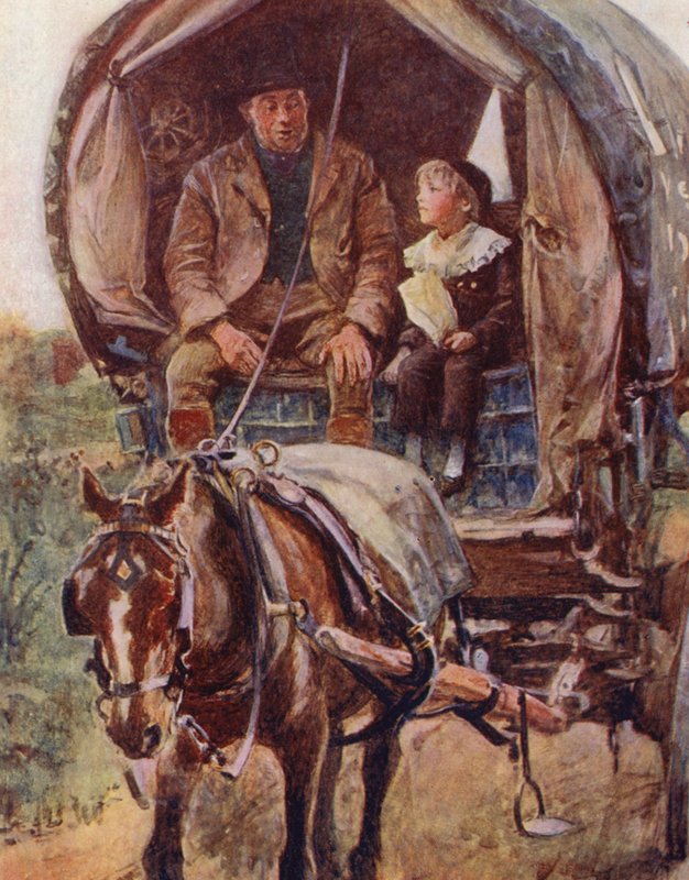 David Copperfield gyermekkora (színes litográfia) alkotó: William (after) Rainey
