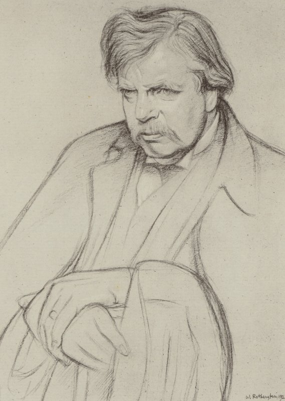 G K Chesterton (litho) alkotó: William (after) Rothenstein