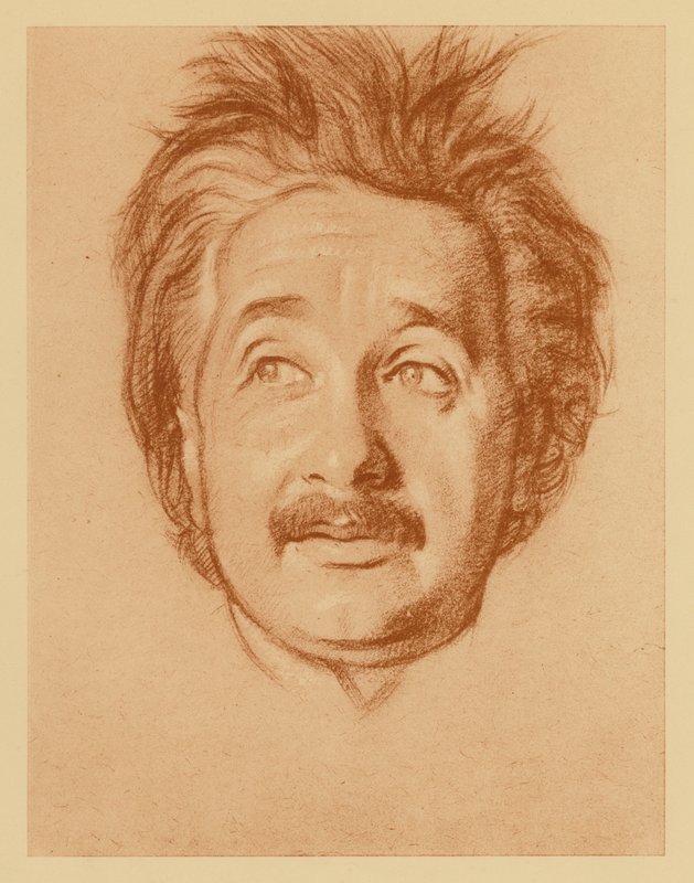 Albert Einstein professzor portréja (litográfia) alkotó: William (after) Rothenstein