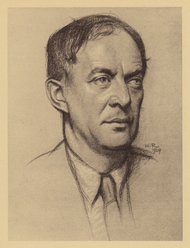 Walter de la Mare portréja (litográfia) alkotó: William (after) Rothenstein