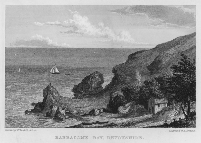 Babbacombe Bay, Devonshire (metszet) alkotó: William (after) Westall