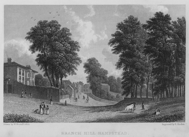 Branch Hill, Hampstead (metszet) alkotó: William (after) Westall