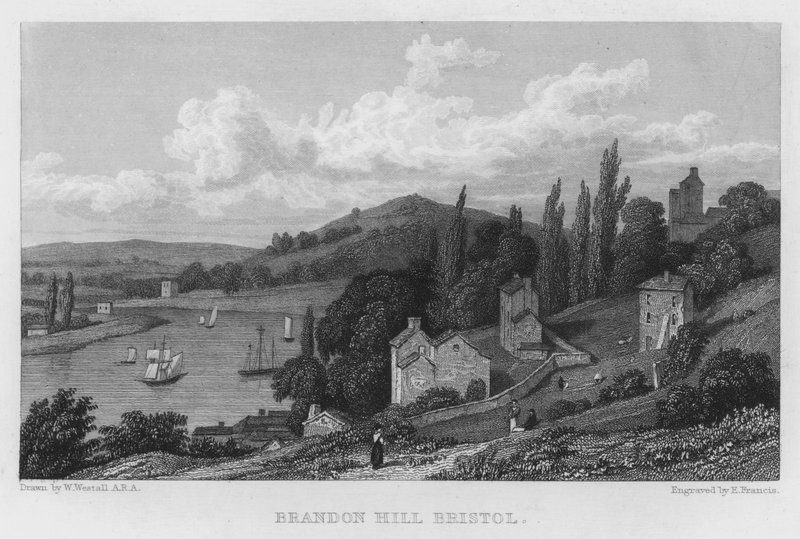 Brandon Hill, Bristol (metszet) alkotó: William (after) Westall